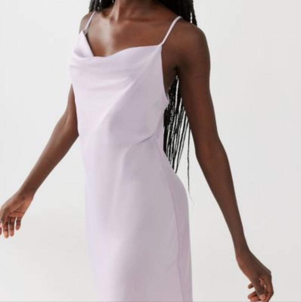 Mallory cowl neck slip dress lavender